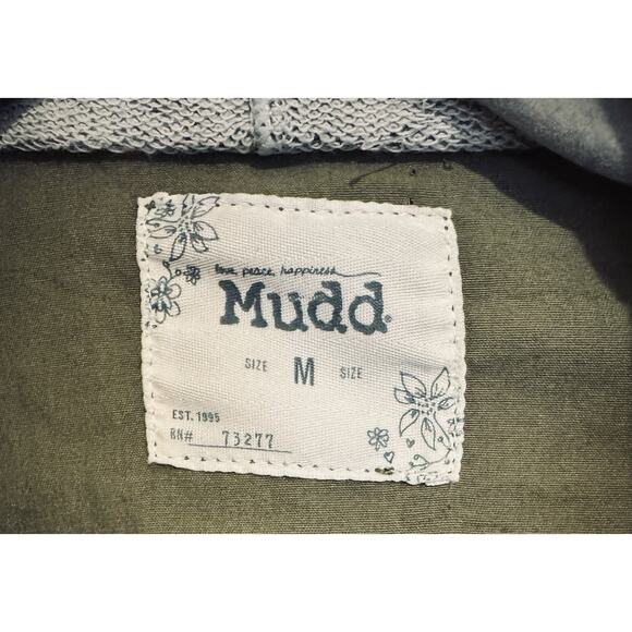 Mudd Y2K 90,s Grunge Utility Camo Military Hooded Full Zip Snap Fatigue Jacket M - Picture 3 of 7